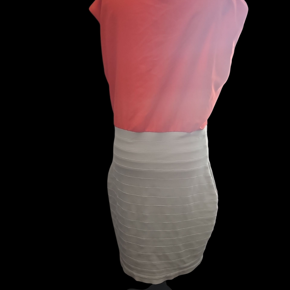 Express Coral and Cream Mini Skirt - Picture 4 of 5